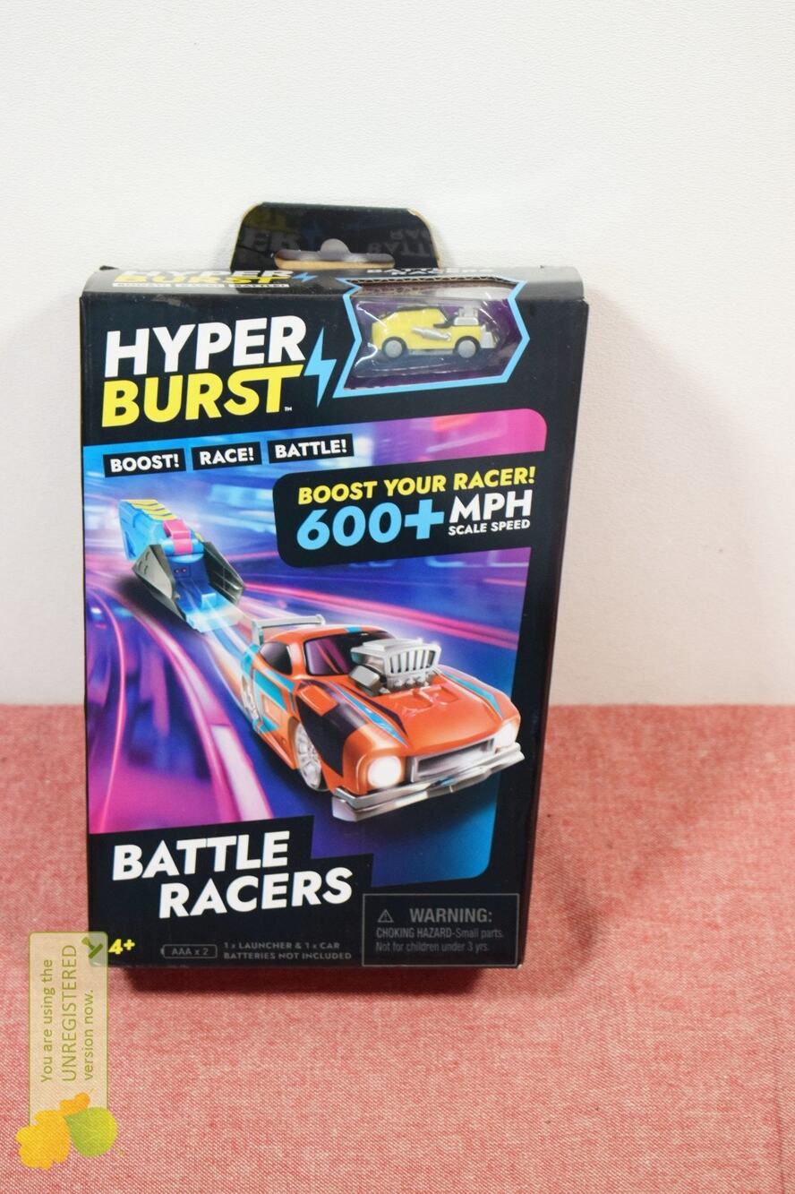 Hyper Burst Battle Racers Yellow Crusher Car and Launcher